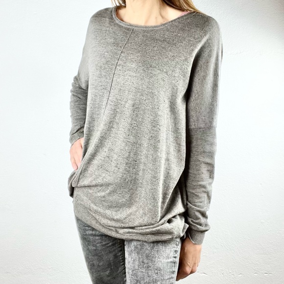 CABI | 🐨 Dark Heathered Gray Thin Knit Oversized Loose Sweater - Picture 11 of 14